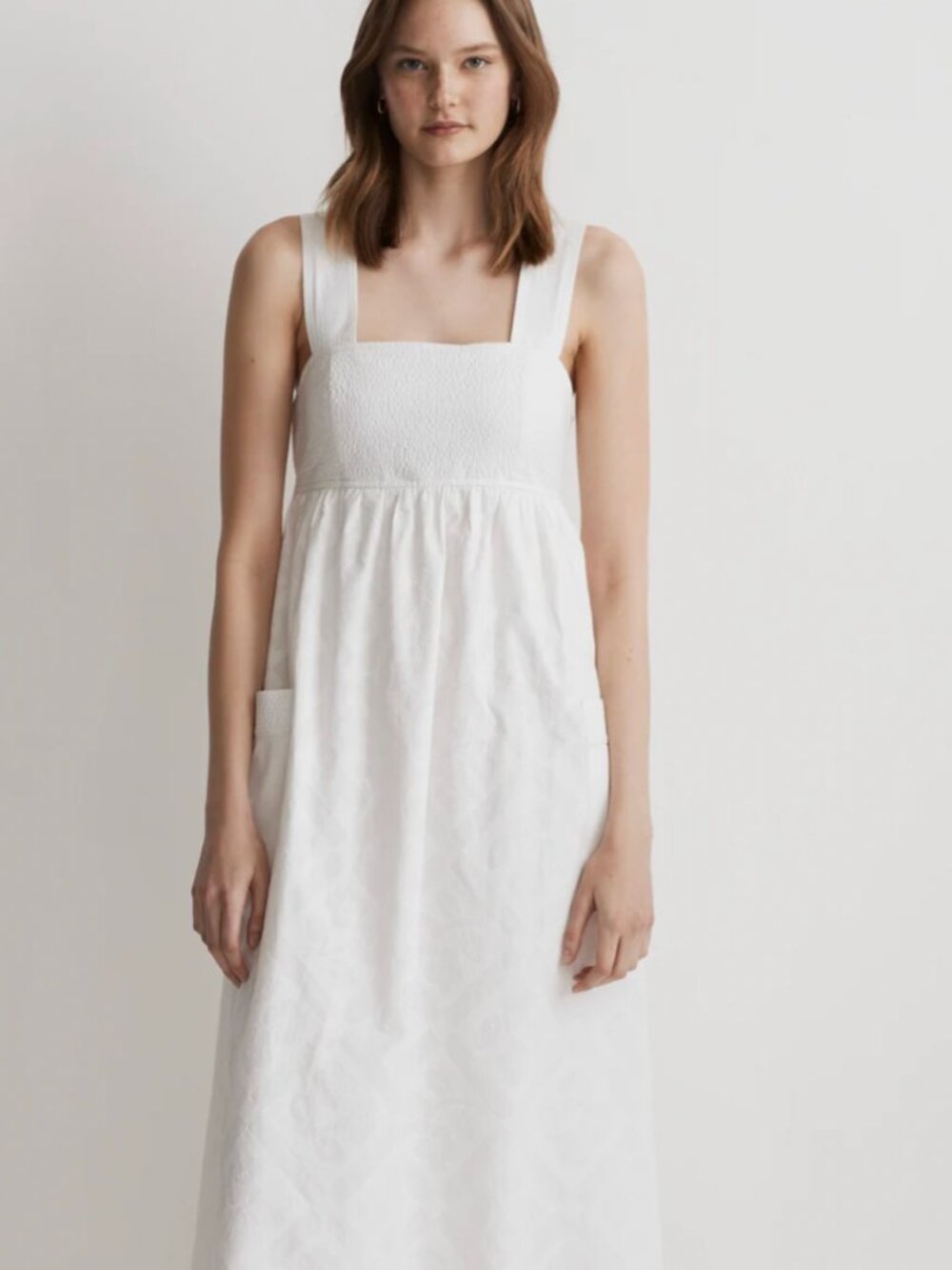 Madewell Cutout Back Empire Midi Dress NWT